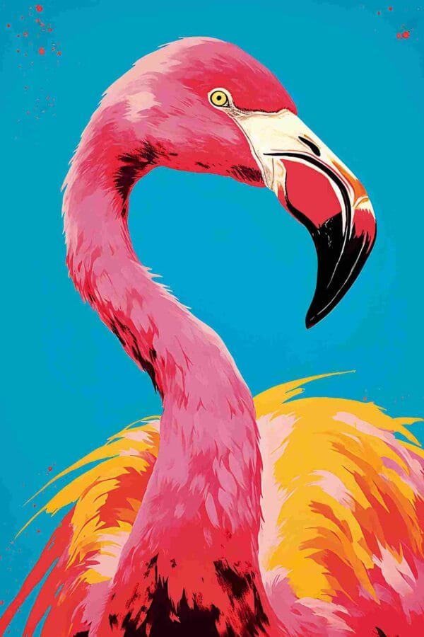 Flamingo fondo azul - Image 2