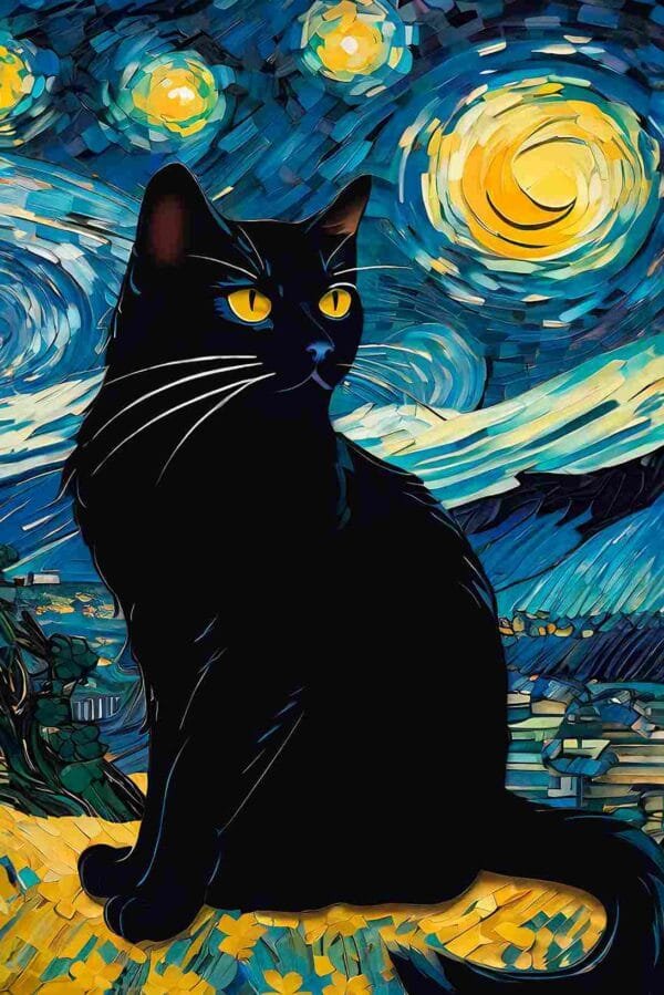 Gato negro estrellas - Image 2