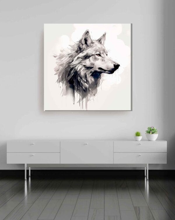Lobo tinta perfil