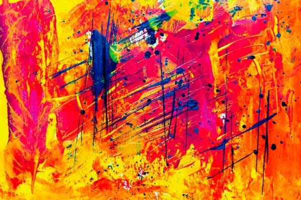 Mancha abstracta naranja y rosa - Image 2
