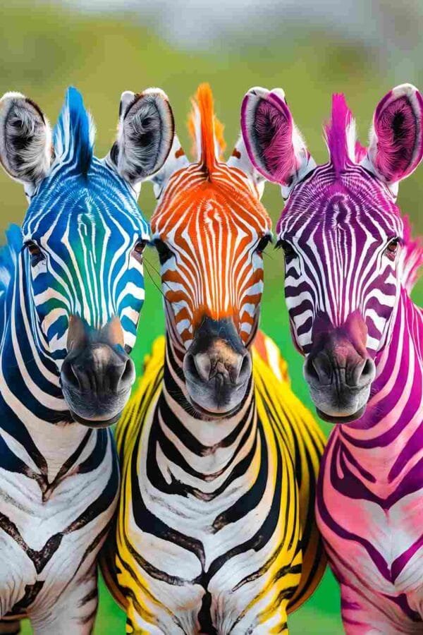 Tres cebras de colores - Image 2
