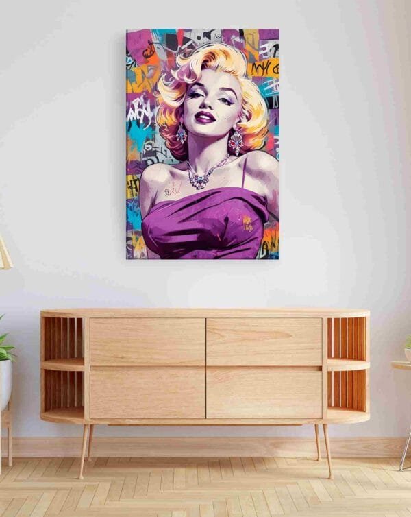 Marilyn Monroe vestido lila