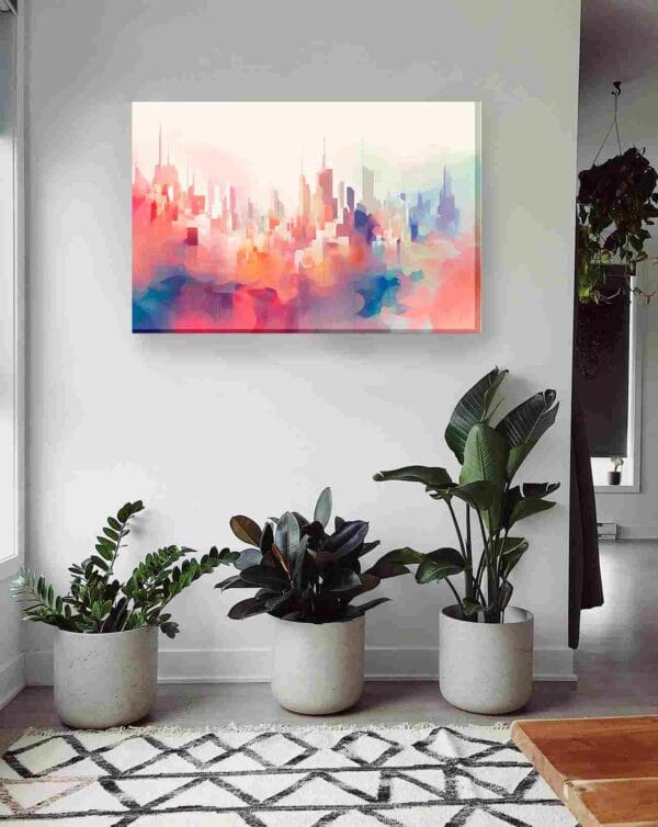 Ciudad tonos pastel