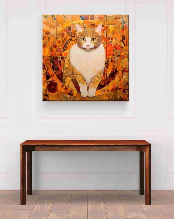 Gato amarillo Artnouveau