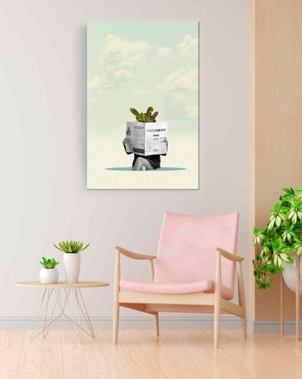 Hombre planta periódico