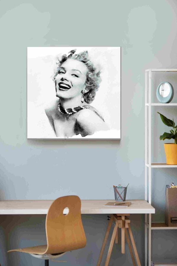 Marilyn Monroe grafiti blanco y negro