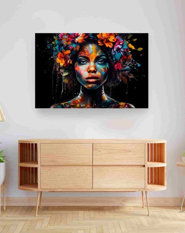 Mujer afro colores