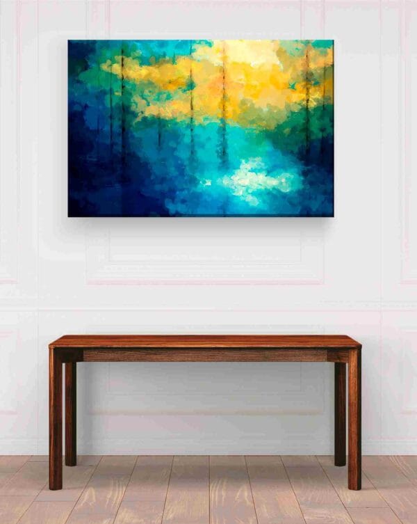 Pintura abstracta bosque