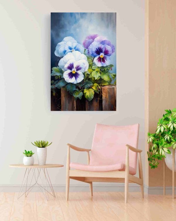 Flores pensamiento pintura