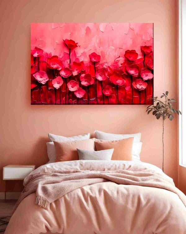 Flores rojas pinceladas