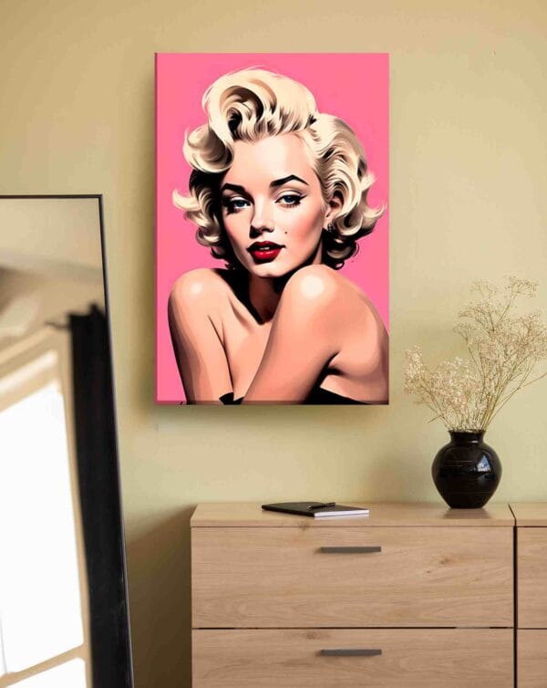 Marilyn Monroe fondo rosa