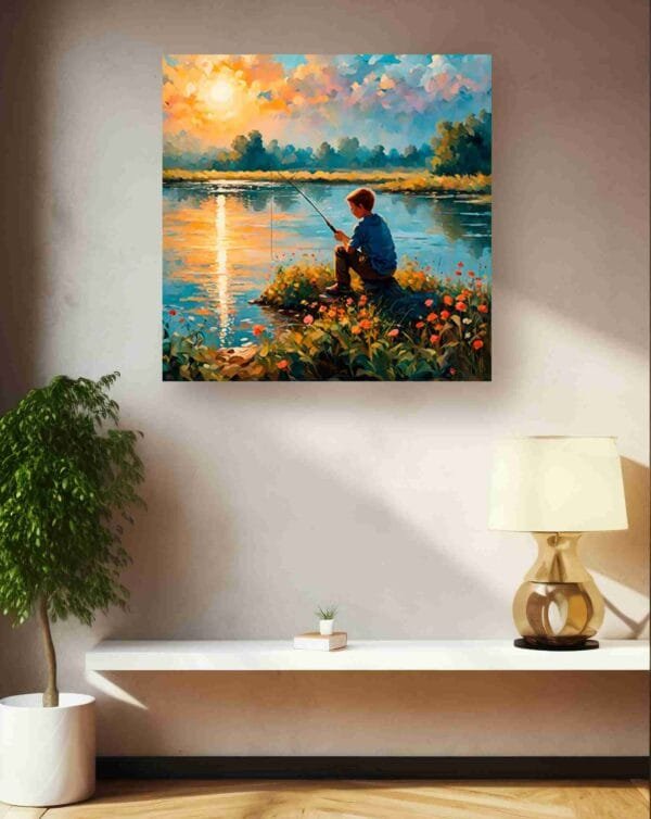 Niño pescando
