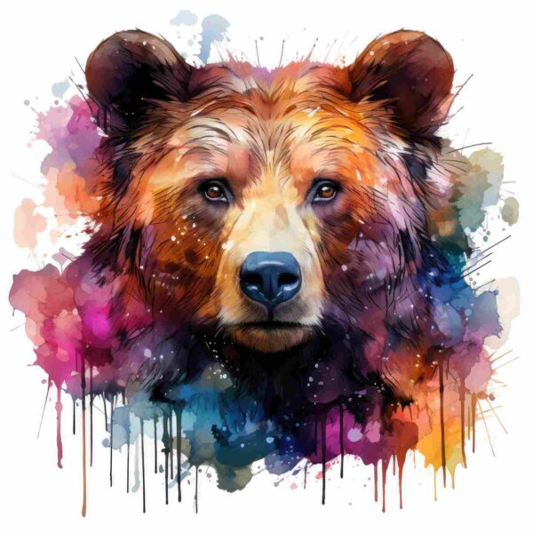 Oso acuarela universo - Image 2