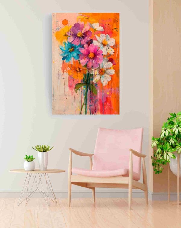 Pintura margaritas colores