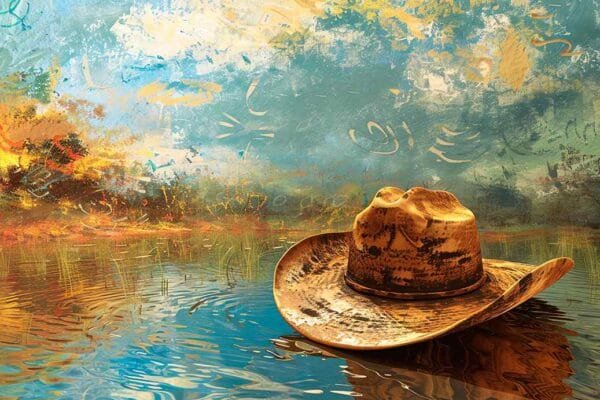 Sombrero sobre lago - Image 2