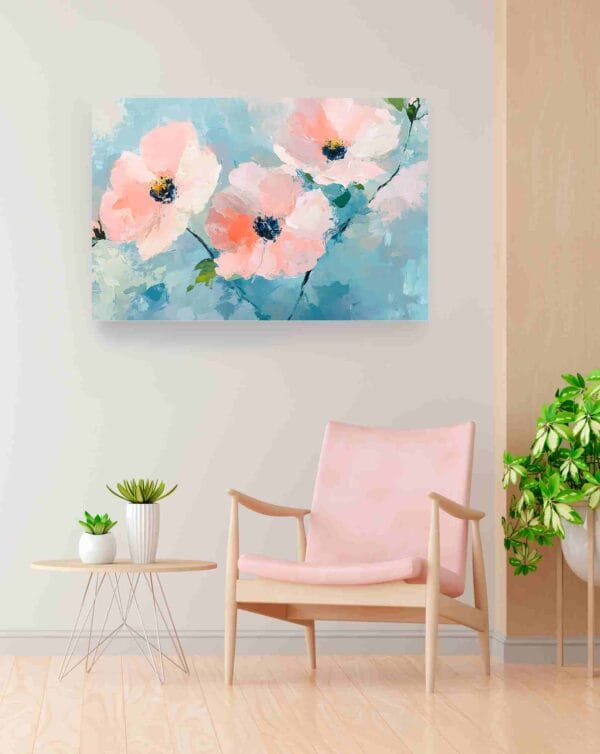 Tres flores rosa