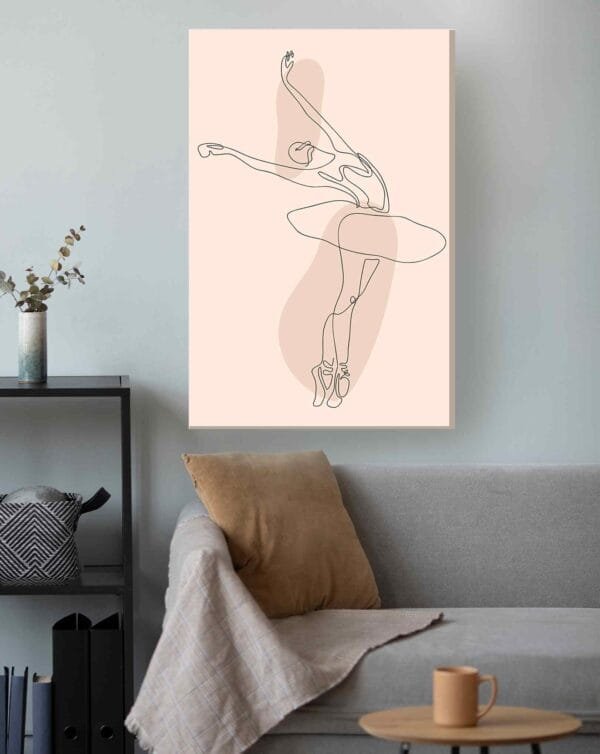 Bailarina líneas beige