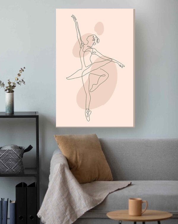 Bailarina líneas perfil beige