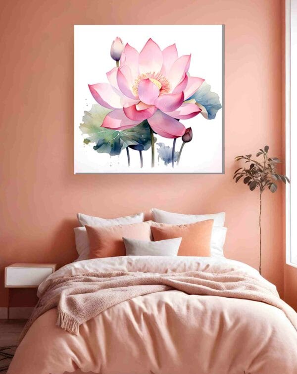 Flor loto rosa pálido