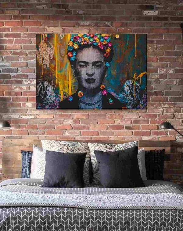 Frida grafiti flores