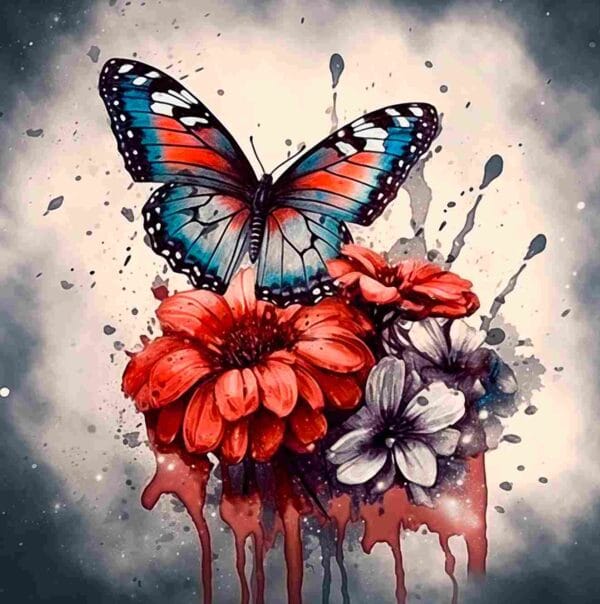 Mariposas flores rojas - Image 2