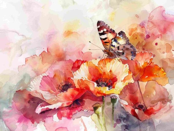 Mariposa flores naranja - Image 2