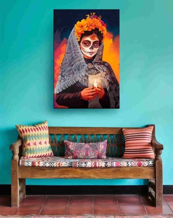 Mujer catrina veladora