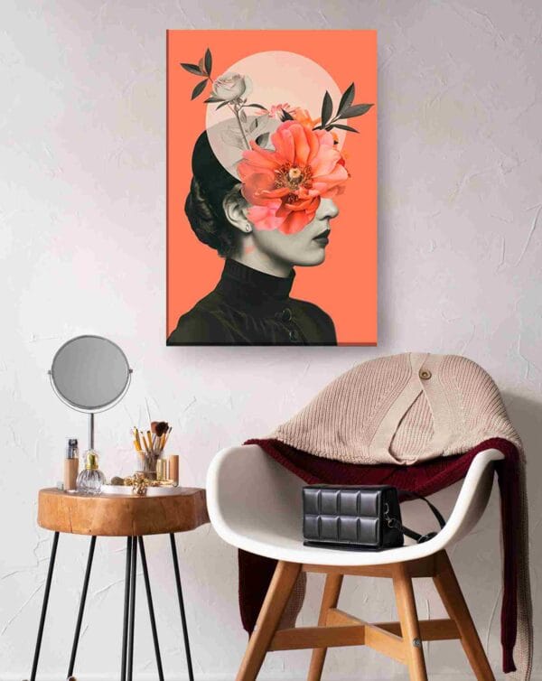 Mujer rostro flor