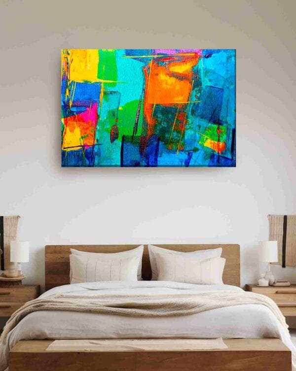 Pintura abstracta azules