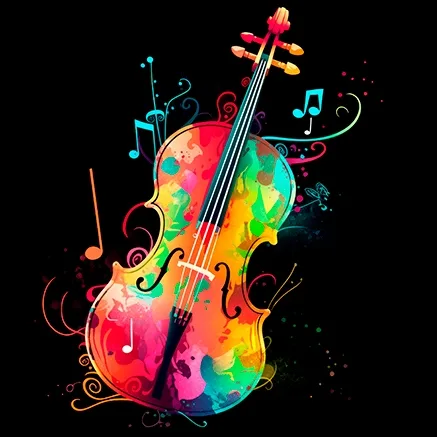 Violín negro colores - Image 2