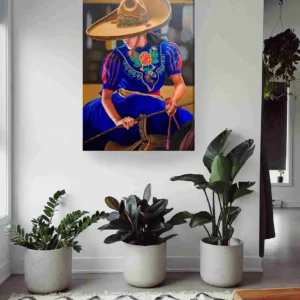 Escaramuza vestido azul