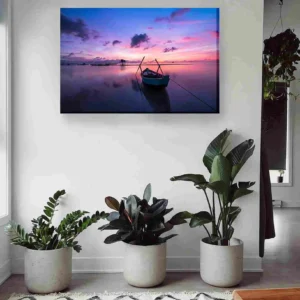 Atardecer colores bote