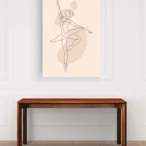 Bailarina líneas perfil beige