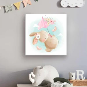 Bebé conejo paraguas