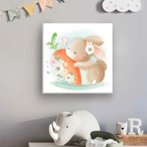 Bebé conejo zanahoria