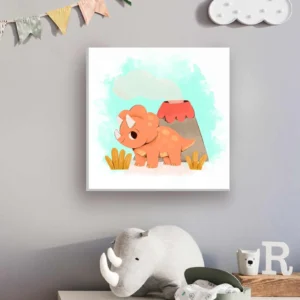 Bebé dinosaurio naranja