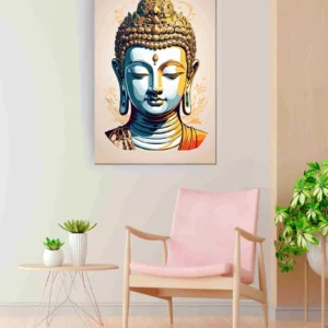 Buda plateado dorado