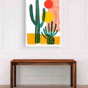 Cactus grande y pequeño