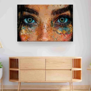 Closeup ojos manchas