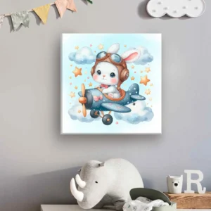 Conejito avión azul