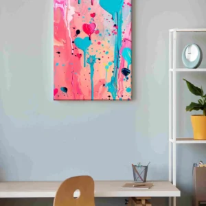 Corazones rosa y azul