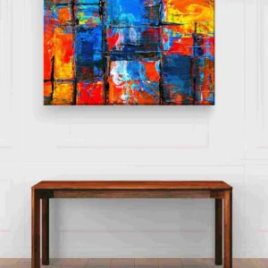 Cuadros azules naranjas