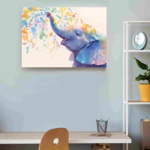 Elefante feliz tipo acuarela