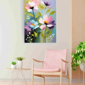 Flores lilas pinceladas