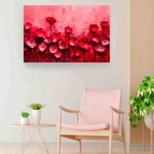 Flores rojas pinceladas