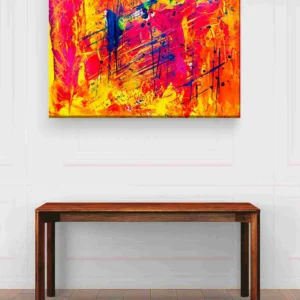 Mancha abstracta naranja y rosa