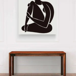 Mujer sentada silueta