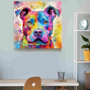Pitbull colores acuarela