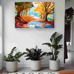 Paisaje parque otoñal