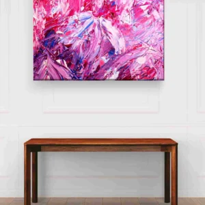 Pintura abstracta rosa